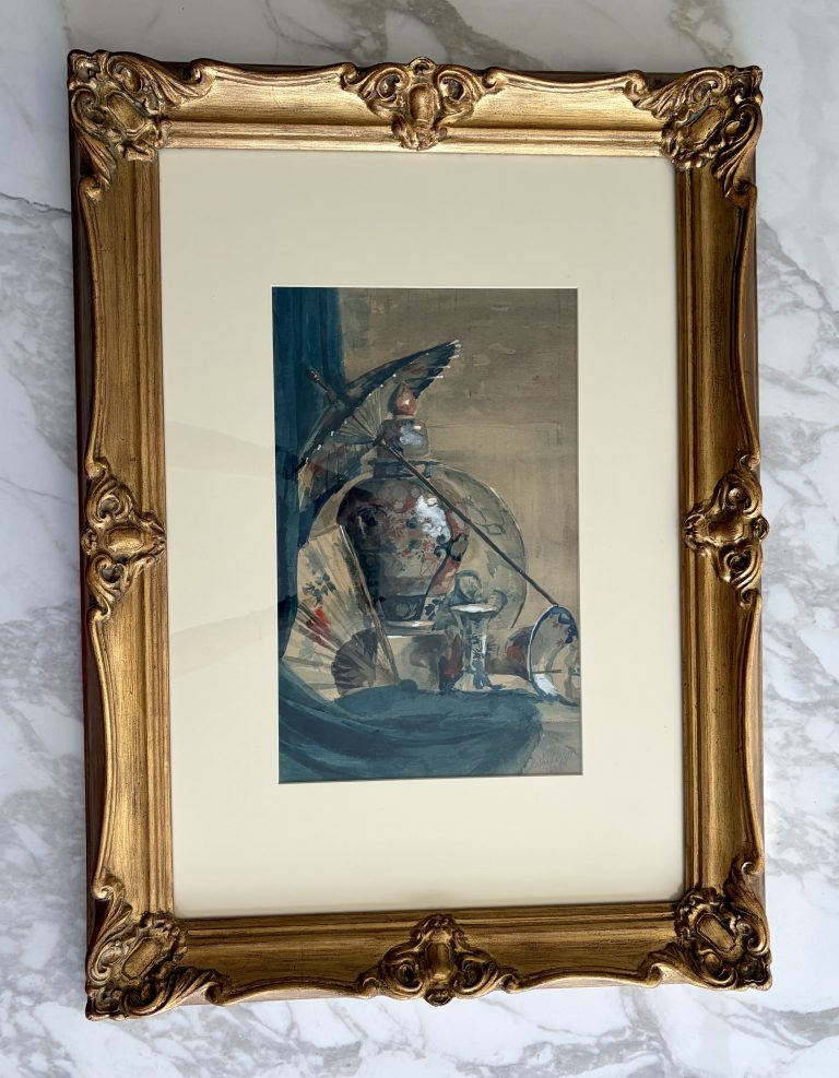 Japonaiserie, still lifes, Ketti Gilsoul – Hoppe (1868 – 1939)