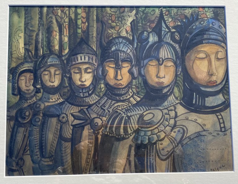 Aquarelle signée Aubin Pasque (1903-1981)