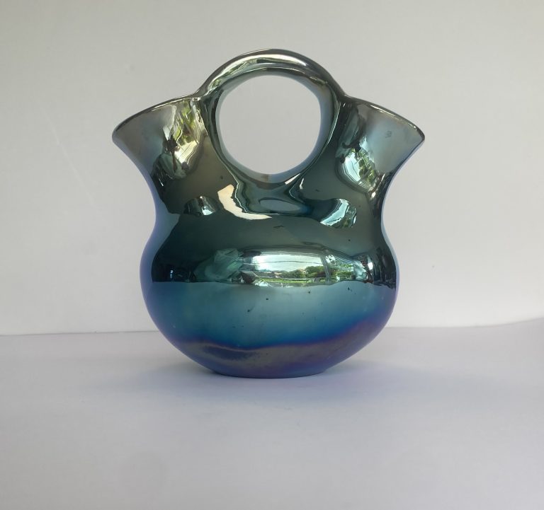 Vase à double ouverture, grès flammé, A. Cytère